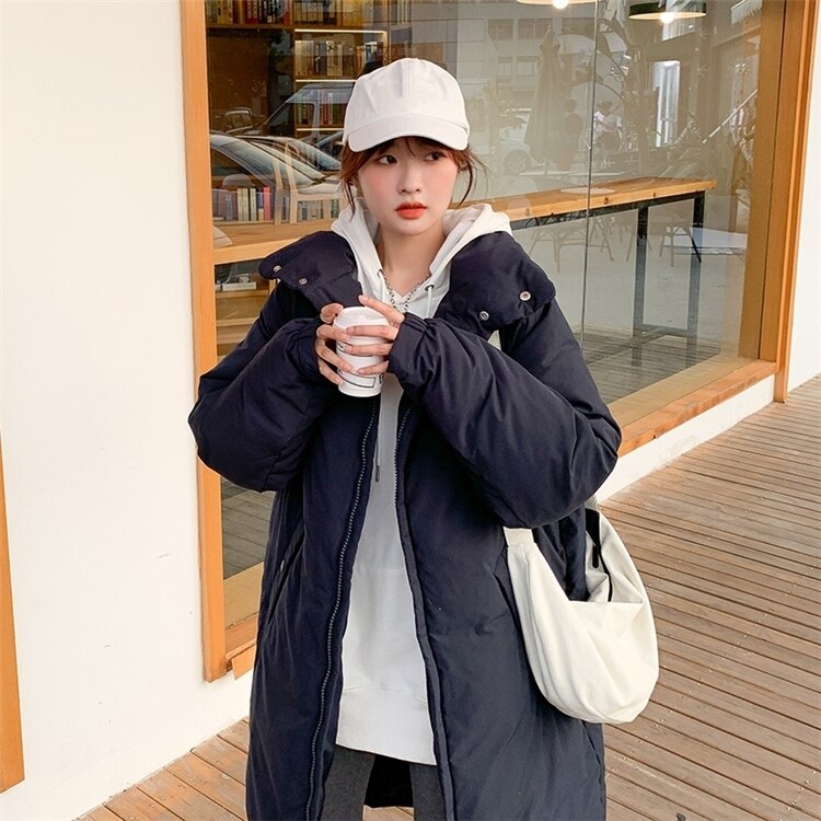 Colorfaith – parka d'hiver et de printemps pour femme, manteau Long surdimensionné de avec poches et col montant, nouveauté , CO850