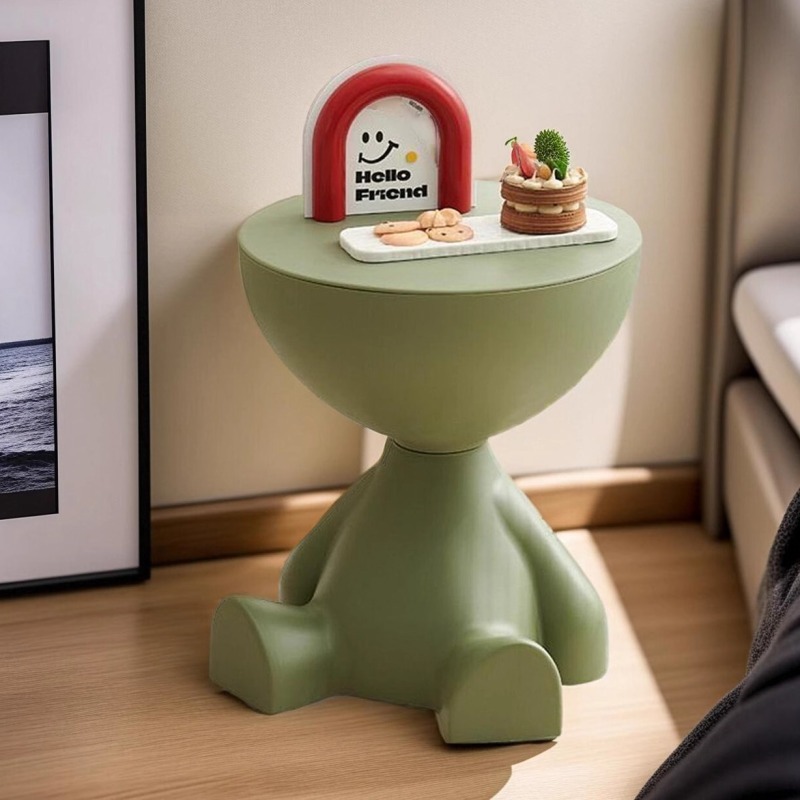 Licht Luxus Karikatur Sofa Rand Tisch Kreative Flache Kopf Kaffee Tisch Kleine Haushalts Kunststoff Kaffee Tisch Möbel Beistelltisch