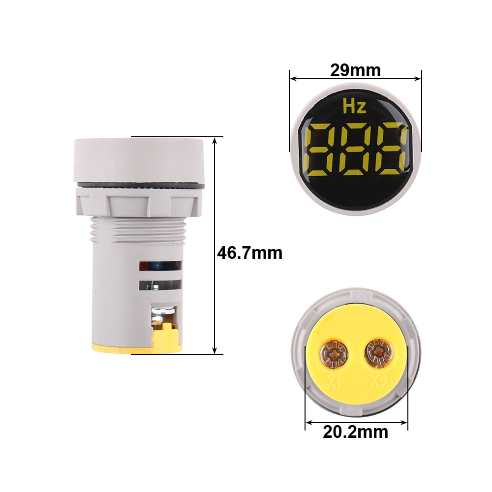 5 farbe 3 stil Digital Display Strom Hertz meter 0-99Hz Frequenz meter anzeige licht AC meter Rot gelb Grün Weiß