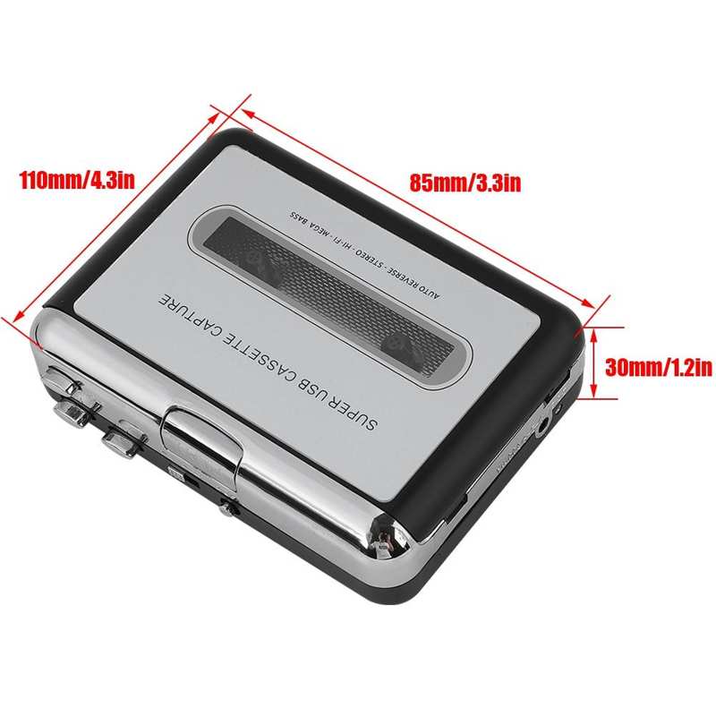 Cassette Speler Tape Naar Pc Cassette Recorder MP3 Cd Converter Capture Digitale Audio Music Player Converteren Muziek Op Tape Te pc