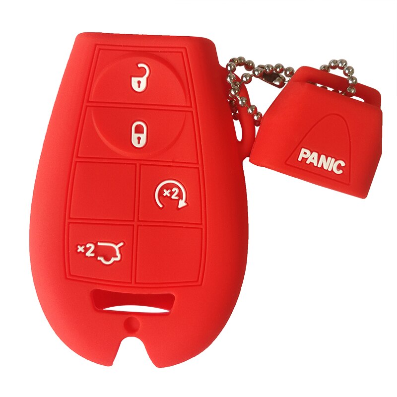 thumbnail image 2 of Silicone Smart Key Fob Cover – 5 Button With Remote Start – Fits Dodge Charger, Challenger, Jeep Cherokee & More (HONUO) 2 of 5