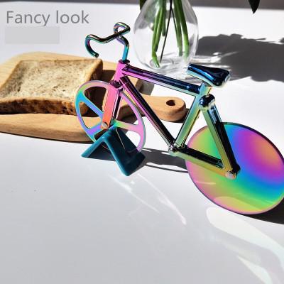 Fiets pizzasnijder klassieke rolpizzasnijder praktisch draagbaar pizzagereedschap decoratie decoratie snijden: 06