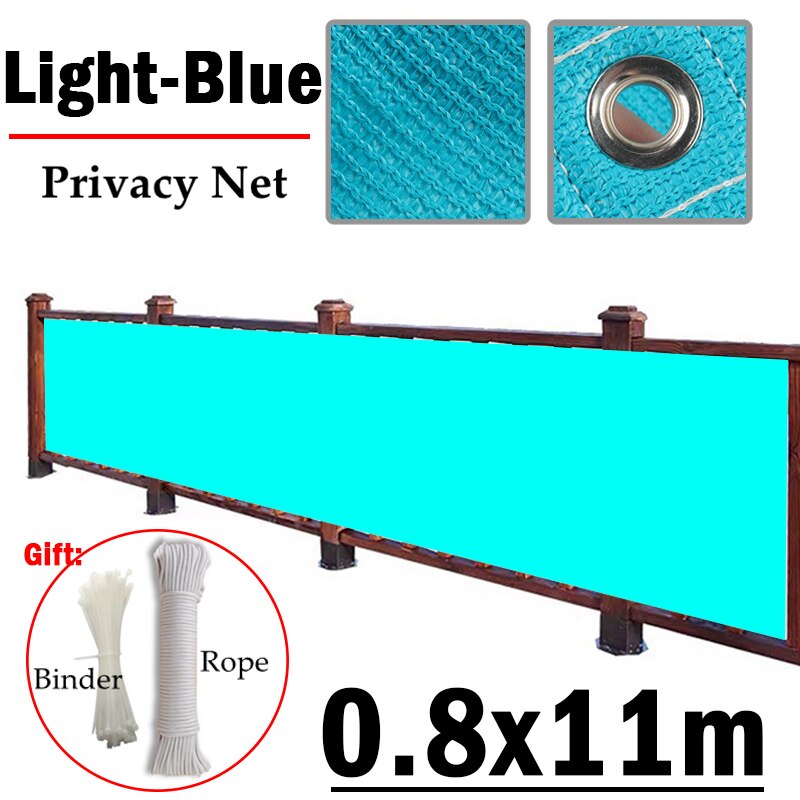 Width 0.8M/0.9M Light-Blue Balcony Garden Fence Cover Privacy Screen Shelter Pergolas Awning Swimming Pool Terrace Shade Cover