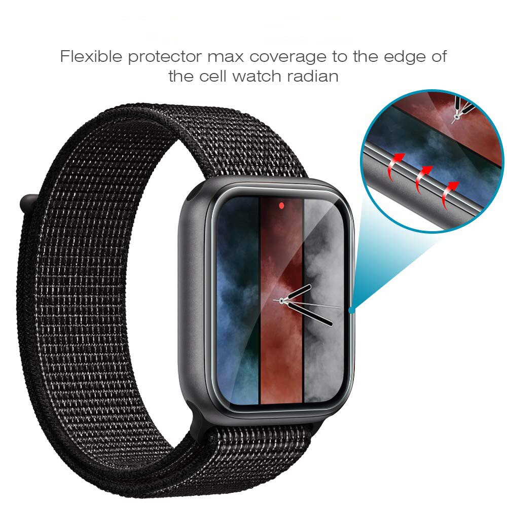 Full Protective Film for Apple watch Screen Protector 3D case 42mm 44mm 40mm 38mm iwatch 5 4 3 2 1 Soft Films Not Tempered Glass
