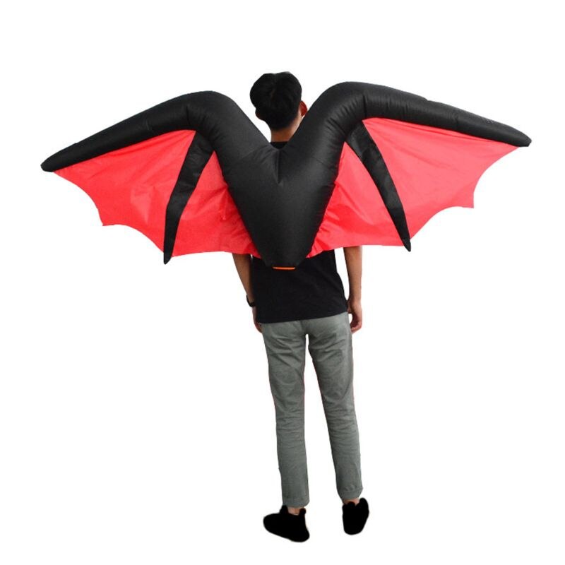 Bat Wing Inflatable Costume Adults Funny Blow up Outfit Halloween Cosplay Suit 63HE