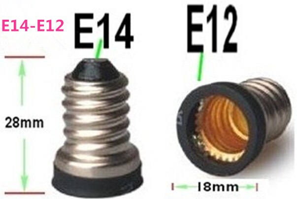 20 STKS, E14 NAAR E12 adapter Conversie socket materiaal vuurvast materiaal E14 NAAR E12 socket adapter Lamp houder