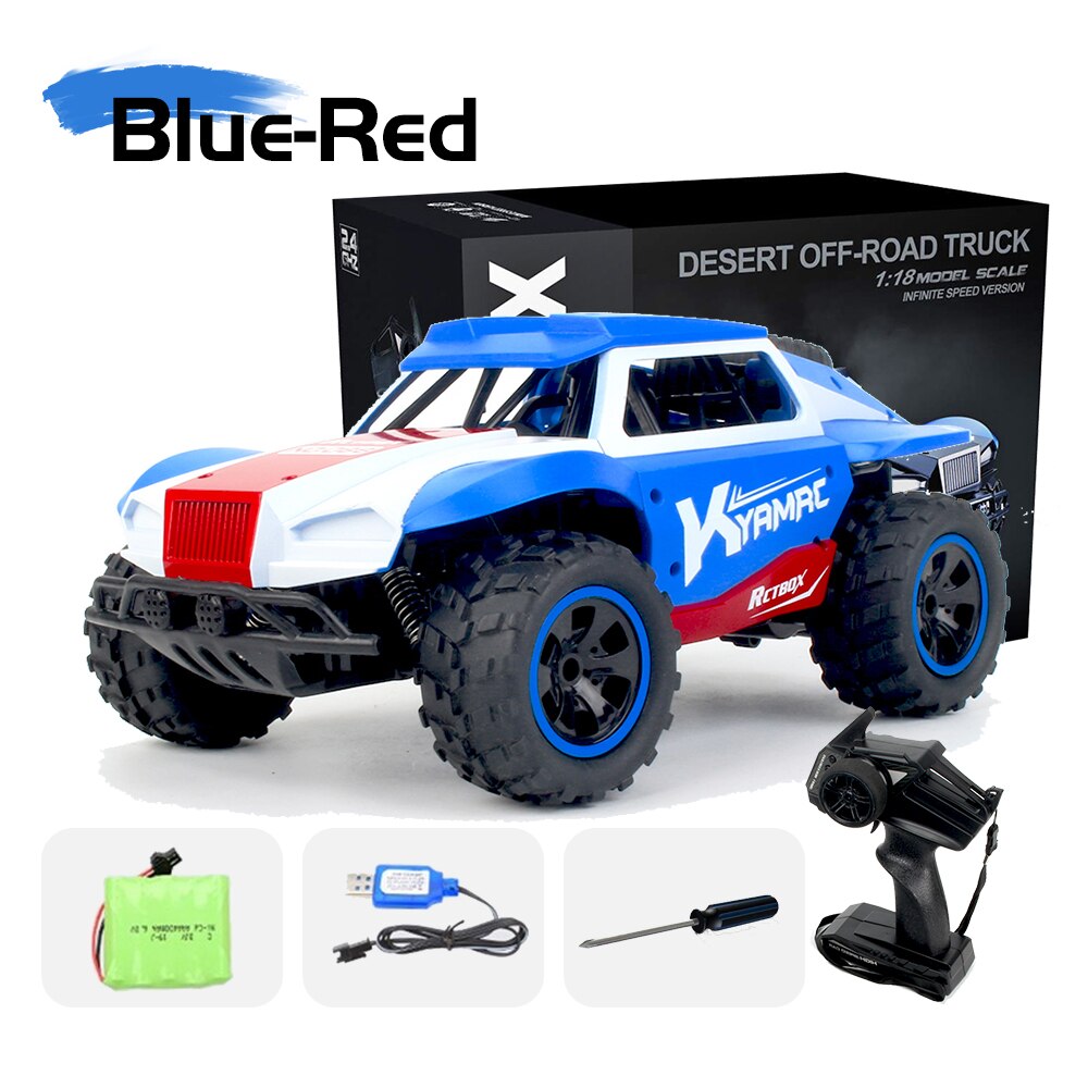 2.4G Rc Auto Simulatie Injectie Skelet Auto Shell Throttle Variabele Snelheid Verjaardag Machine Voor Radio Bestuurbare Auto Speelgoed: Blue-red