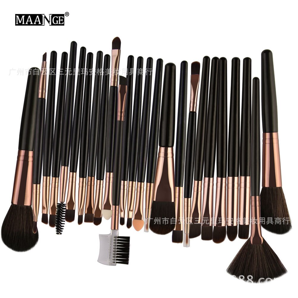 Maange maange 25-Juego de brochas de maquillaje, herramienta de belleza, de: S hk25 Branch Rod Black Coffee Tube