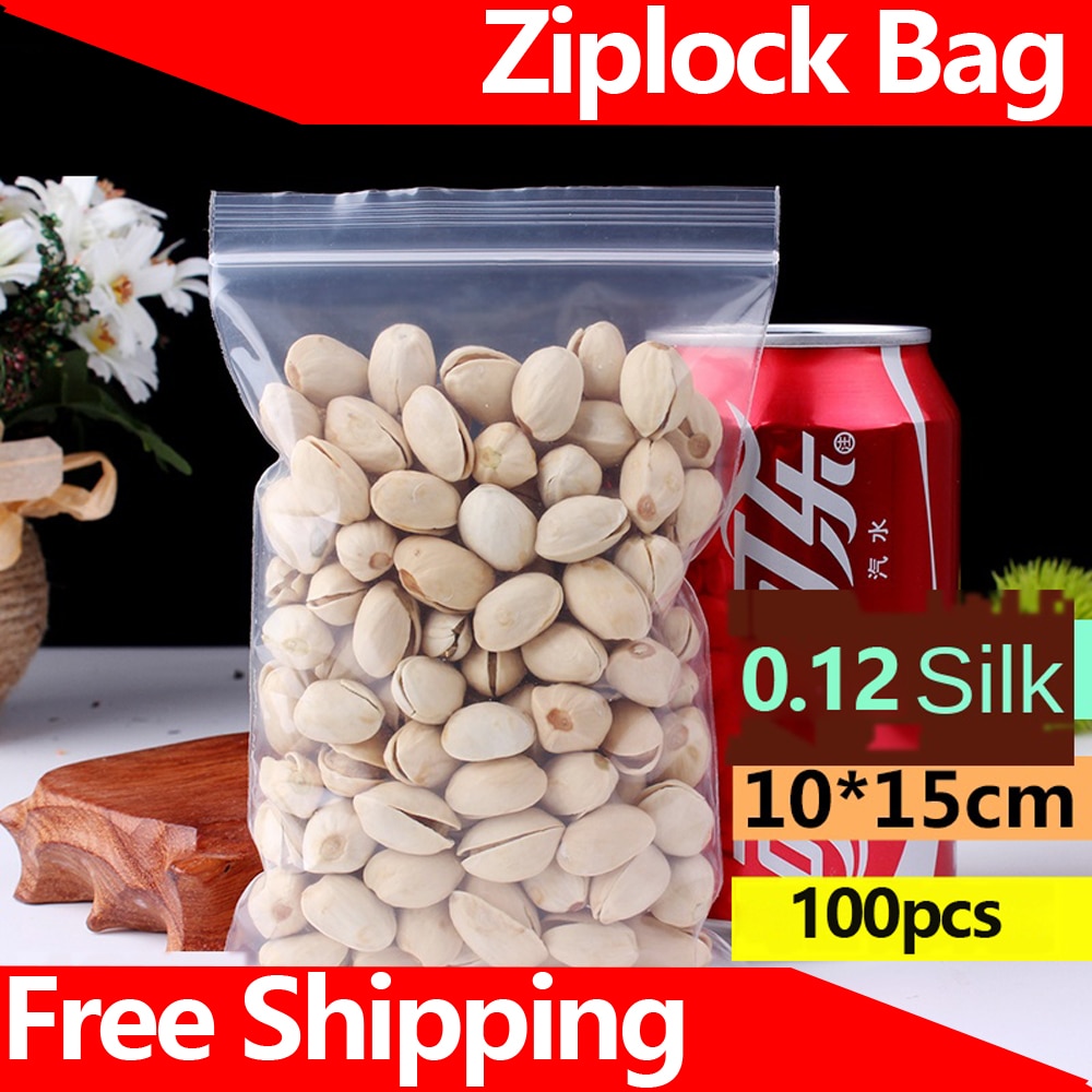 Ziplock Zak Doorzichtige Plastic Zak Plastic Verpakking Zak 10X15Cm Verdikte 0.12Mm Kleine Pe Plastic Verzegelde Zak plastic Voedsel Zakken