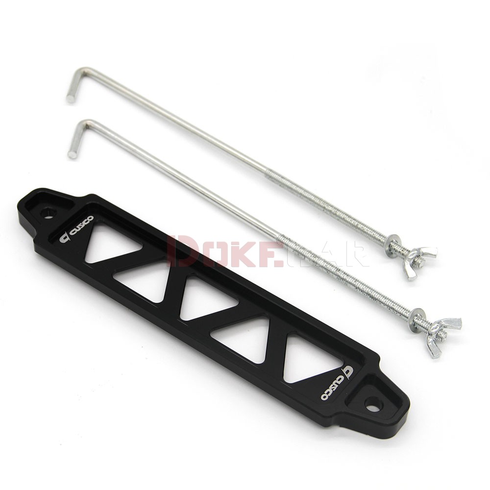 Alumínio Car Battery Tie Down Bracket, Alloy Battery Fasten Holder, 14cm, 19cm: Prateado