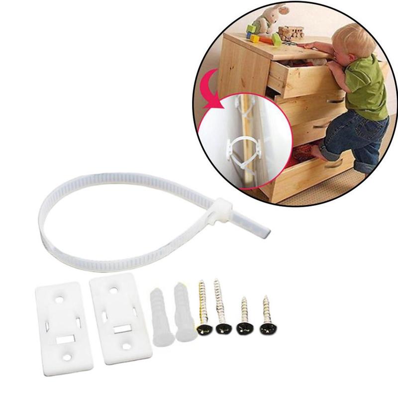 Baby Safety Anti-Tip Straps For Flat TV Protection Wall tilt Safety Strap and Prevent Lock For Kids Furniture Y0Q7