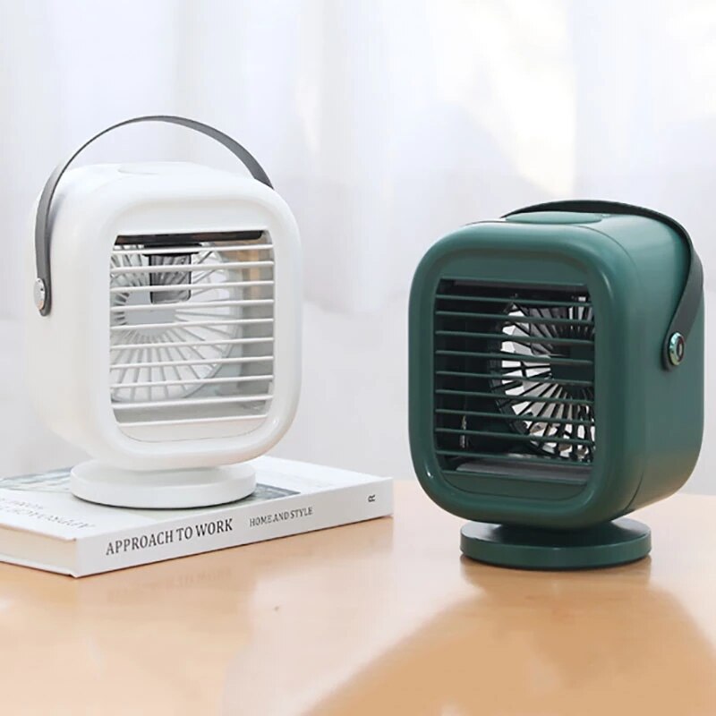 Mini Desktop Rotating Water Cooling Fan - Humidifier & Air Conditioner Function - USB Powered