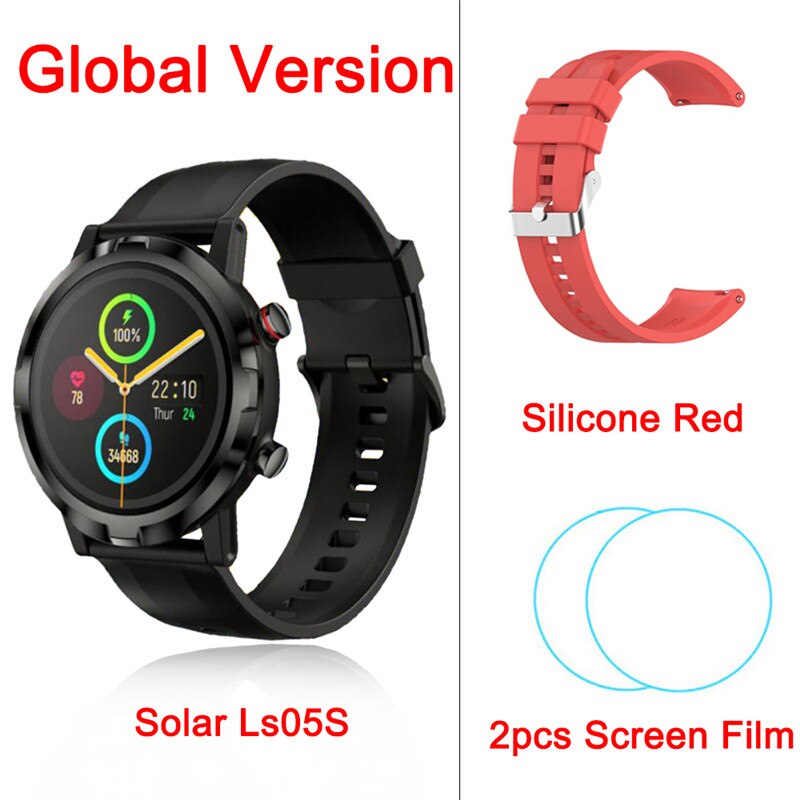 Youpin Haylou LS05S Smart Watch Full Touch Fitness Tracker Blood Pressure IP68 Waterproof Smartwatch Haylou RT For iOS Android: Ls05S Silicone Red