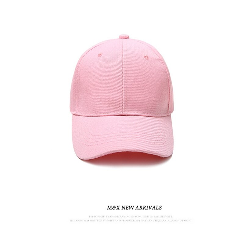 Adjustable Baseball Hat with ring Outdoor Sports Sun Cap for Women Men Snapback Hat: Pink