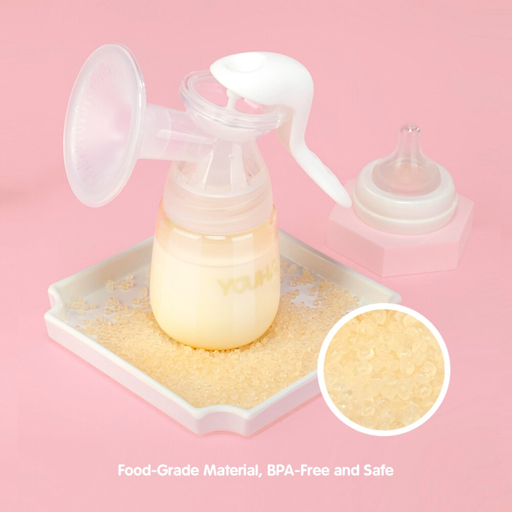 YOUHA Manuelle Brust Pumpe silikon Mit 210ml Breiten Mund Baby Fütterung Milch Flasche BPA FREI Postpartale Milch Hersteller Bebes accesorios