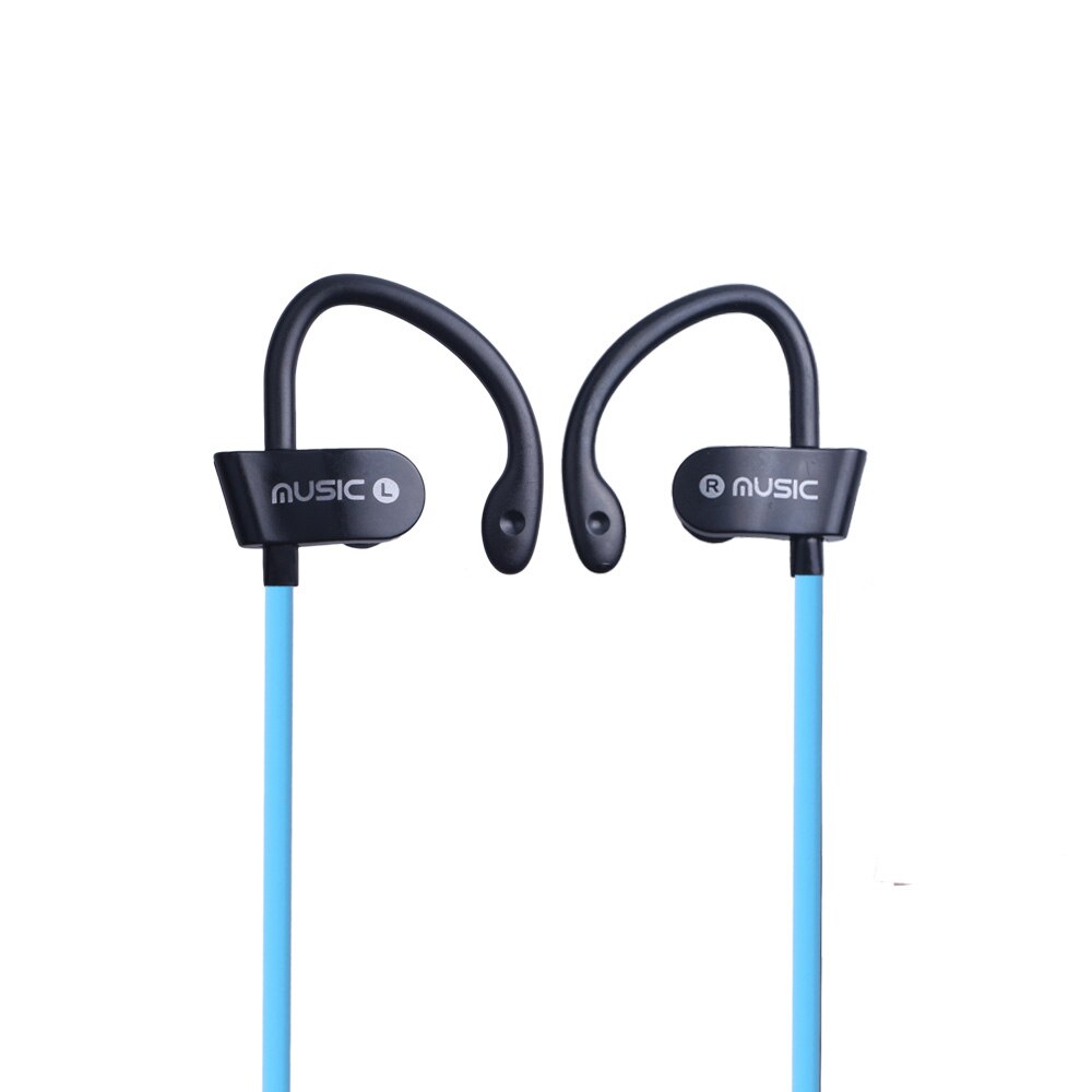Oorhaak headset draadloze bluetooth oordopjes koptelefoon sport hardlopen stereo oordopjes voor alle smartphones met microfoon: Blauw