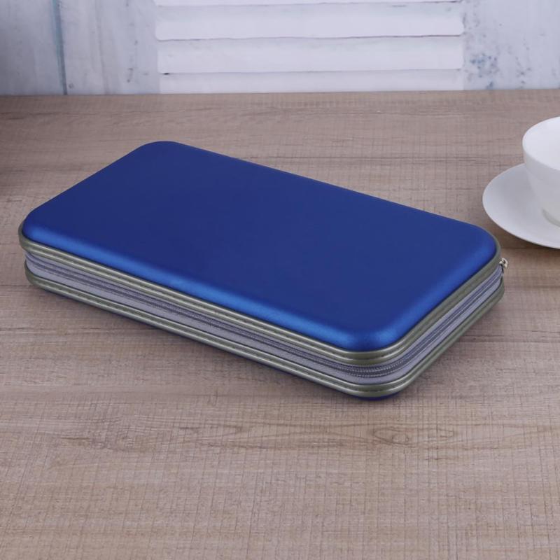 80 Rabatt Tragen Kasten Halfter Paket Auto Lagerung Tasche fallen Blau Tragbare 80 stücke Kapazität Rabatt CD DVD Brieftasche Lagerung veranstalter fallen