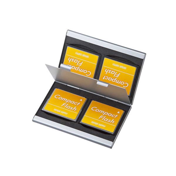 4 in 1 Aluminum Memory Card Case for 4PCS CF Card