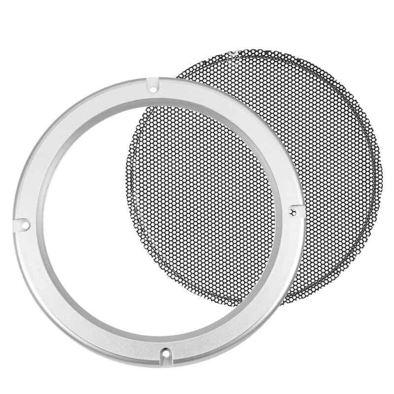 2 Stuks Zilver Vervanging Ronde Luidspreker Beschermende Mesh Net Cover Speaker Grille 2/3/4/5/6.5/8/10 Inch Luidspreker Accessoires