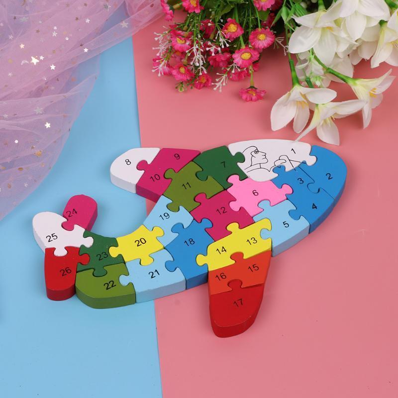 Colorful Kids 3D Puzzle Wooden Toys Cartoon Animal Traffic Jigsaw Montessori Early Learning Educational Toys For Children