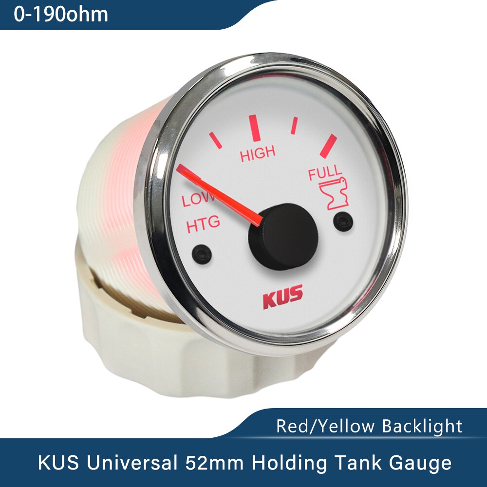 Kus bilbåd holder tank niveaumåler marinemåler indikator 0-190 ohm signal 52mm(2 &quot; ) 12v/24v
