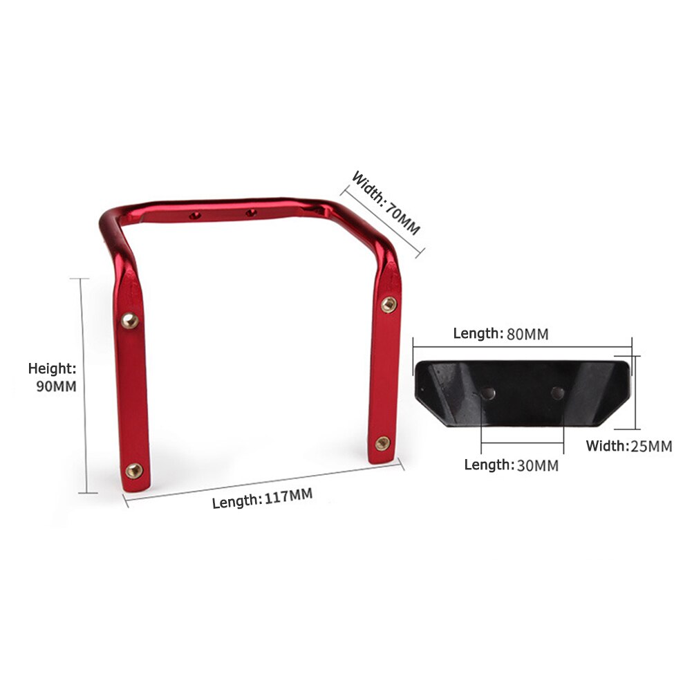 1Pc Fiets Bidonhouder Mountainbike Zadel Terug Dubbele Bidonhouder Houder Aluminium Seat Rack Adapter Fietsen Accessoires: Red