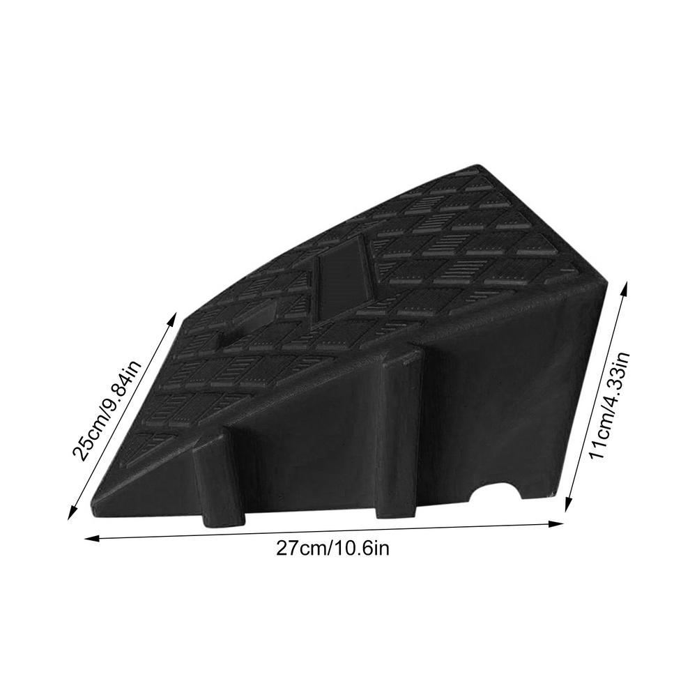 Auto Stoeprand Zware PVC Draagbare Lichtgewicht Drempel Oprit Antislip Auto Wiel Oprit Opritten Fiets Motor Accessoires: Black