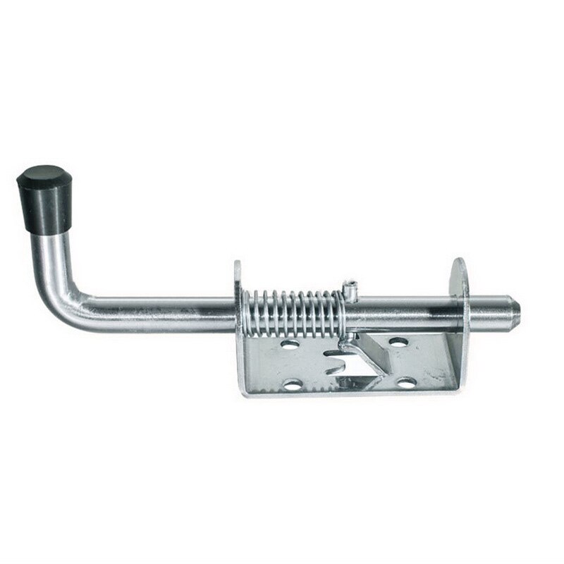 Hoomall 1PC Latch Loaded Metal Security Barrel Bolt Latch 128mm*32mm Silver Tone Spring Latches Door Cabinet Hinges Hardware