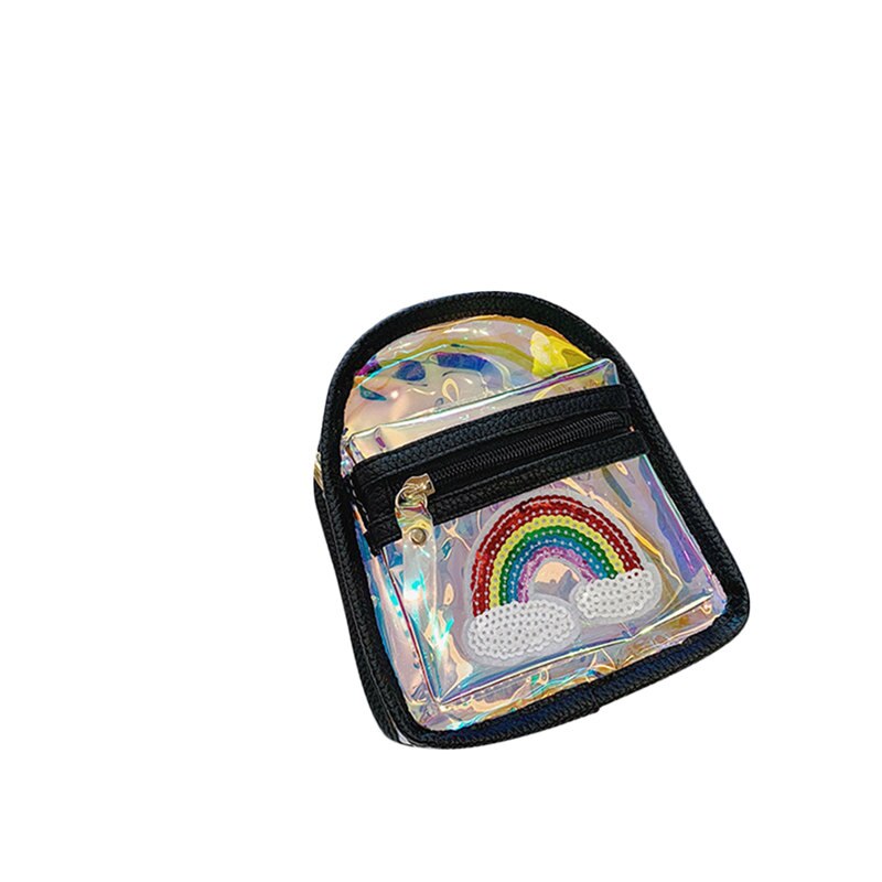 Della Ragazza del bambino Trasparente Crossbody Borsa Da Viaggio Borse A Tracolla Borsa A Tracolla Della Moneta Borse mini Borsa: nero