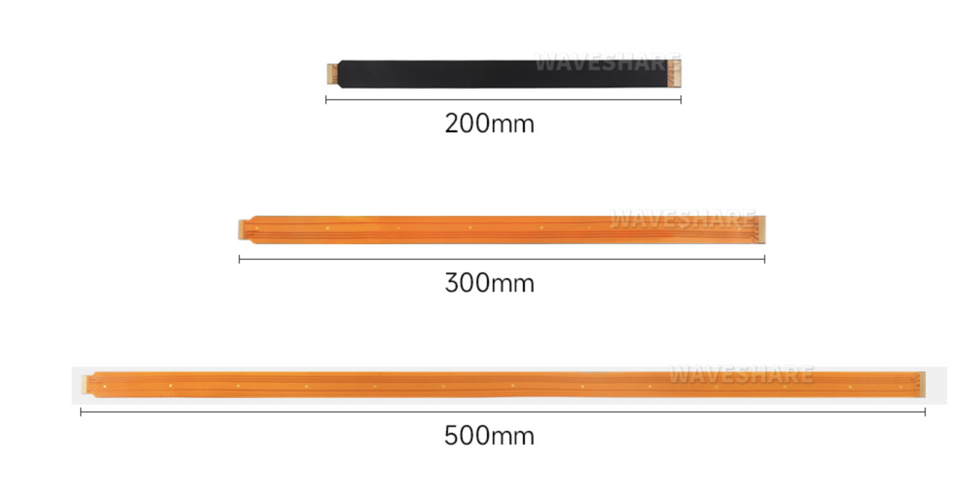DSI FPC Flexible Cable For Raspberry Pi 5, 22Pin To 15Pin, Options For 200 / 300 / 500mm, Suitable For DSI Display Screens