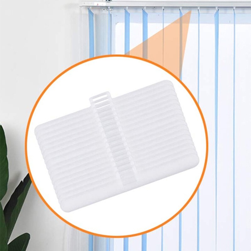 Vertical Blind Clips 20 Pcs Top Hangers Easy Installation Curtain Accessories for Home Bedroom Office Curtains