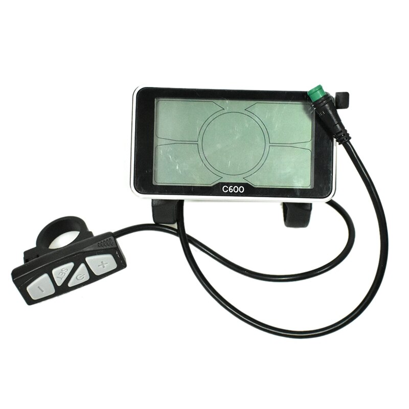 5S Protocol 24V 36V 48V Lcd C600 Grote 4 Inch Grote Scherm Elektrische Fiets Display Met waterdichte Connector