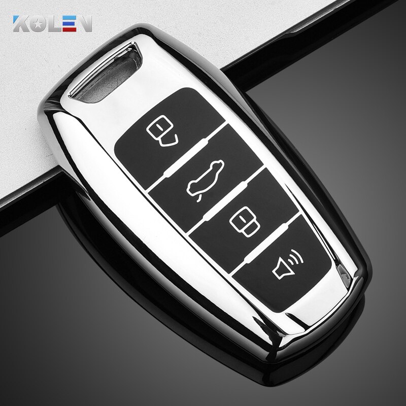 Soft TPU Car Remote Key Case Cover Holder Shell For Great Wall Haval Hover H1 H4 H6 H7 H9 F5 F7 H2S GMW Coupe Auto Accessories: Sliver only case