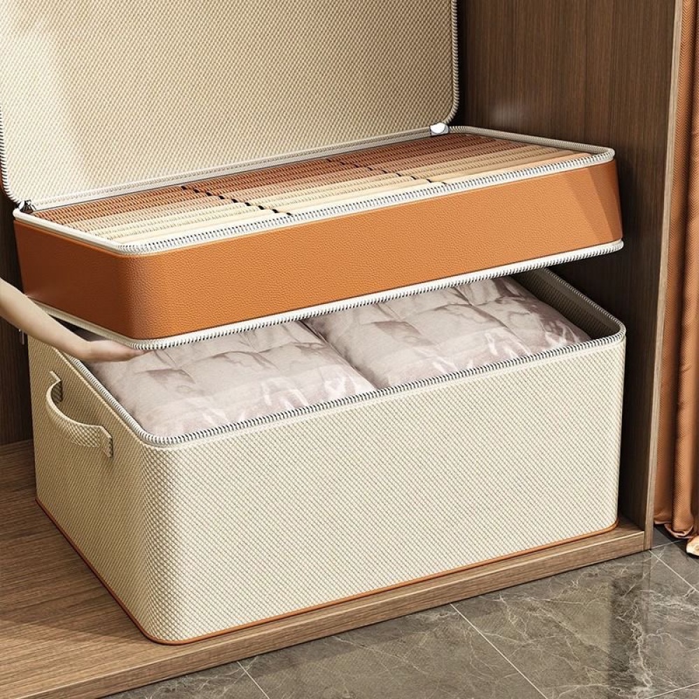 Grote capaciteit bewegende kledingkast Kledingopbergdoos Opvouwbare quiltopbergtas Verhuiszak Katoenen quilttas voor slaapkamerkast