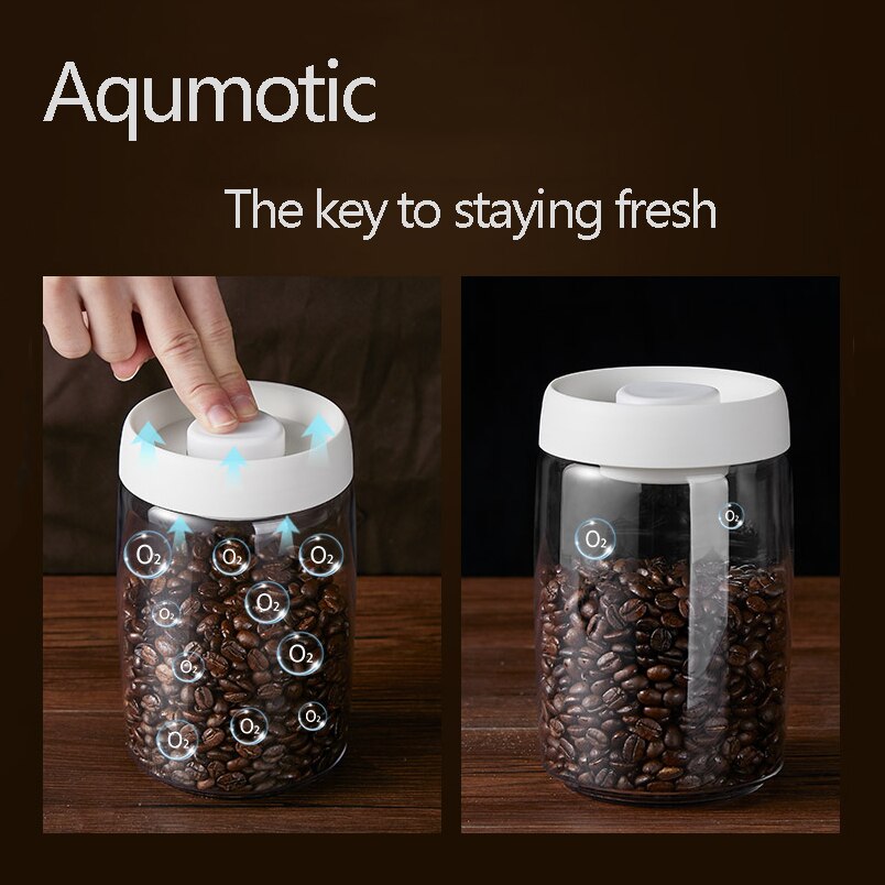 Aqumotic-frasco de vacío para mantener el aire fresco, recipiente de almacenamiento a prueba de humedad, antioxidante, para zumo de fruta y té