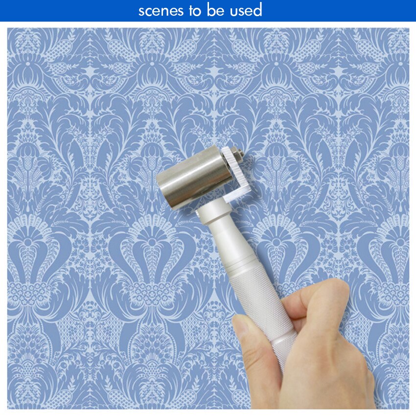 Hand Stainless Steel Wallpaper Seam Roller Flat Pressure Roller Wallpaper Apply Home Decoration Seamed DIY Tool 34x24mm
