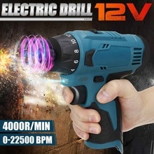 12V 2 Speed Cordless Electric Screwdriver Rechargeable Multifunction Electric Drill with LED lights Power Tool for Bosch battery