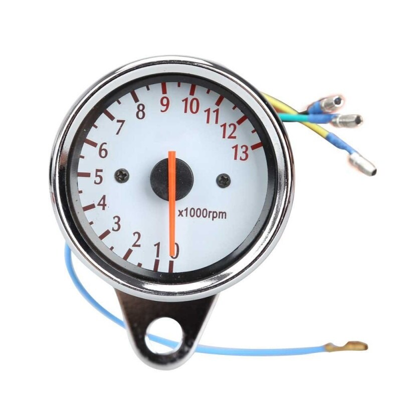 Tacômetro analógico universal para motocicletas, luz noturna de 13000rpm: Default Title