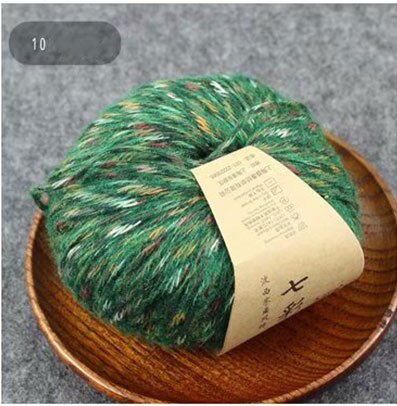 Fil de laine d'alpaga coloré 50g/balle, fil de cachemire moyen et épais pour tricoter, écharpe, manteau: 10