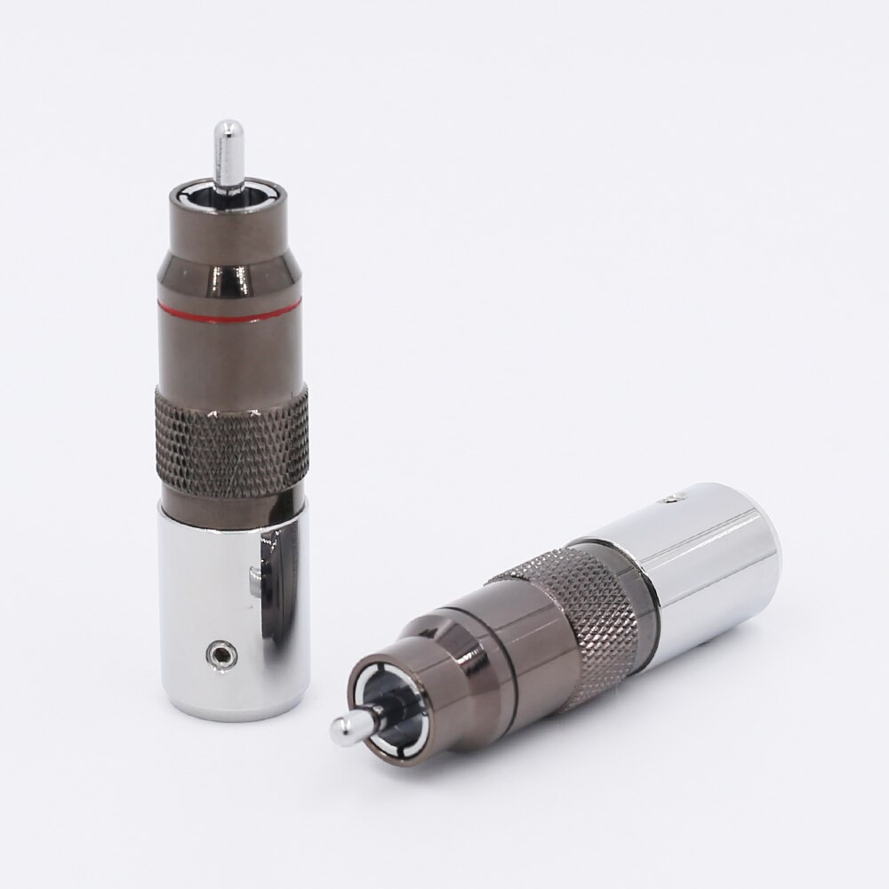 4pcs Hi-End Rhodium plated unsolder RCA terminal HIFI DIY Brass Plating Rhodium Audio Video Connectors