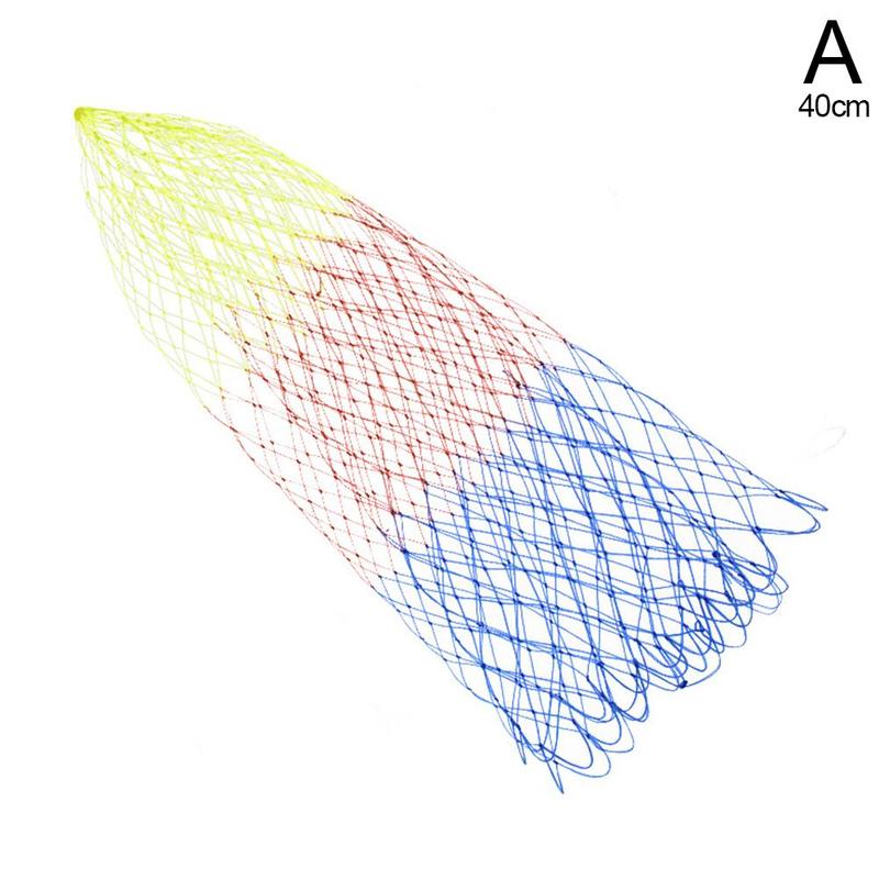 40/50cm Nylon Fishing Colorful Foldable Fishing Net Dip Tools Nylon Accessories Landing Mesh Deep Rhombus Fold Hole Fi K6k7: 40CM