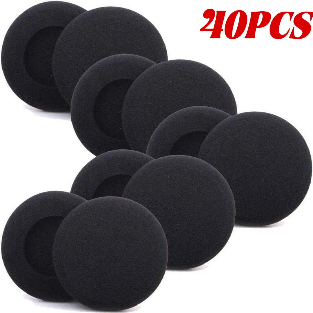 Coussinets d'oreille en mousse épaisse pour écouteurs, housse de coussin de remplacement en éponge, étui pour écouteurs 35mm 40mm 50mm 55mm 60mm, manchon de protection: M / BLEU CIEL