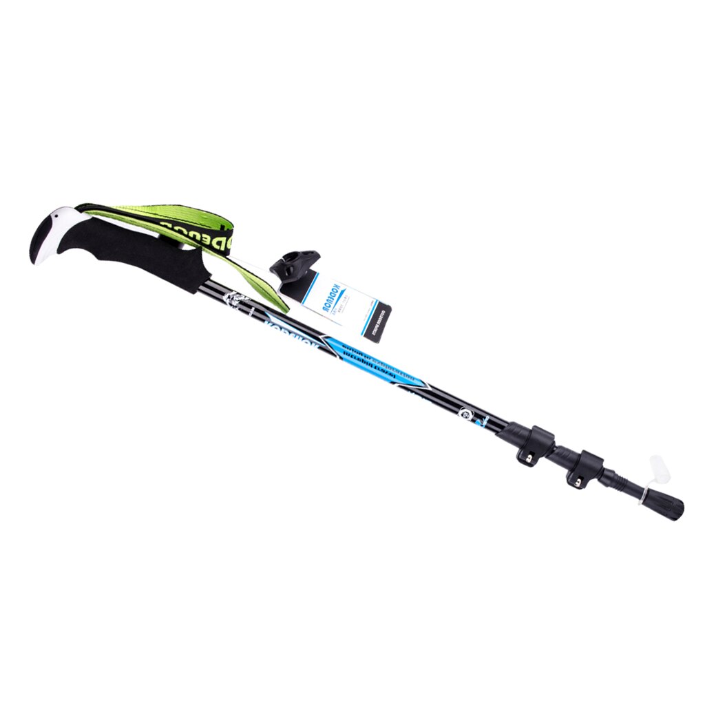 Carbon Fiber Telescopic Skiing Climbing Stick Trekking Hiking Pole: Blue