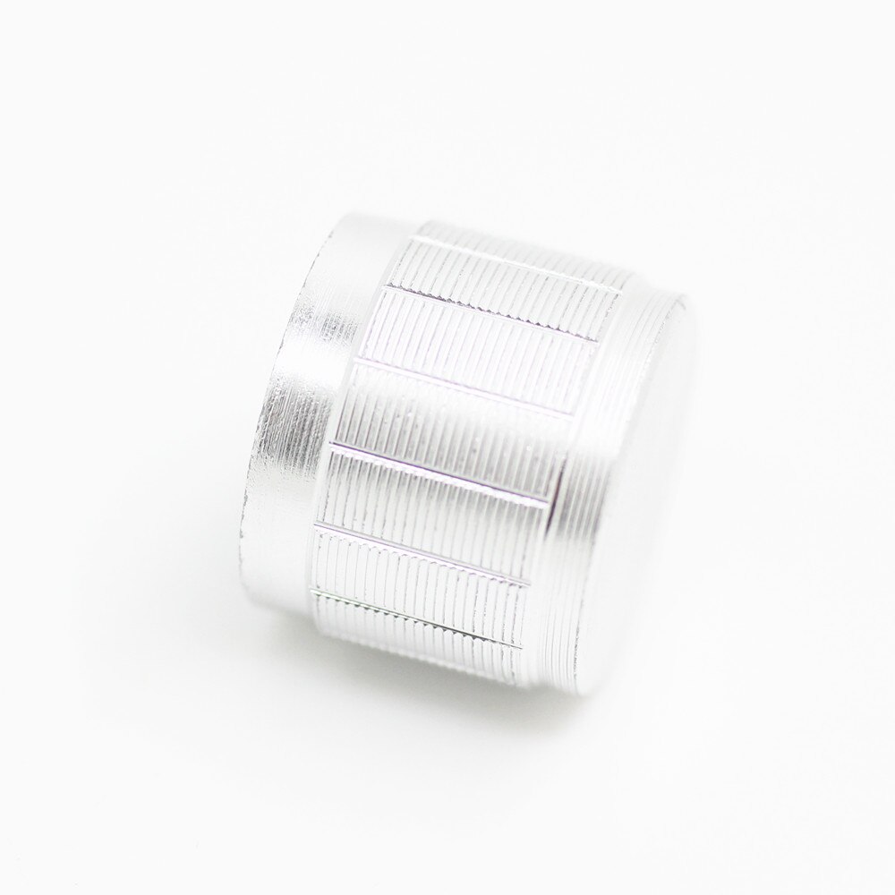 Gull/sølv/svart volumkontroll metalllegering knottsett 30 mmx 17mm riflet aksel 6mm roterende potensiometer encoder bryter knotter hette