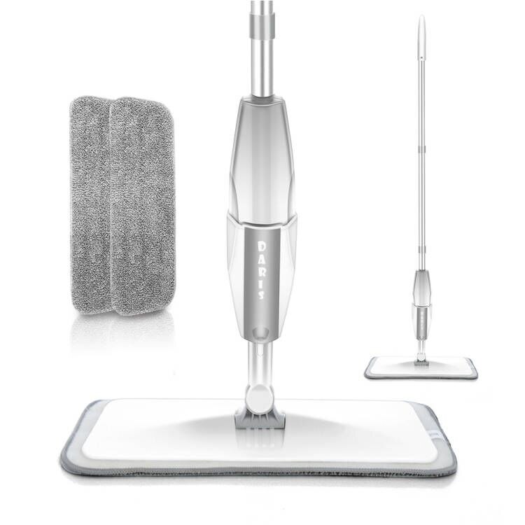 Spray Mop Detachable Magic Mop Wooden Floor Flat Mops Home Cleaning Tool Household with Reusable Microfiber Pads Lazy Mop: one mop 3 mop cloth