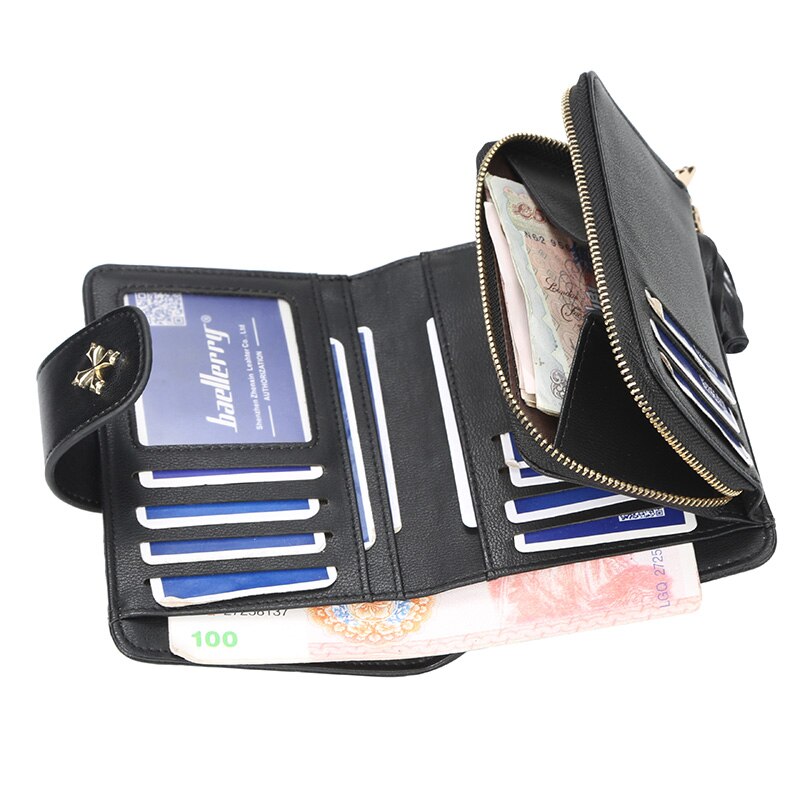 Grid Women Mini Purse Gold Leather Women Wallets Zipper Clutch Red Coin Bag Card Holder Ladies Girls Casual Short Wallet