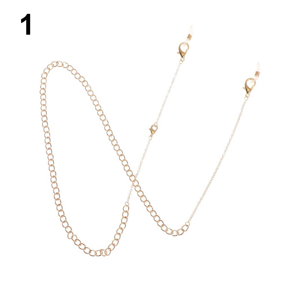 1Pcs Brillen Strap Leesbril Opknoping Ketting Zonnebril Bril Holder Neck Cord Bril Anti Slip Metalen Ketting: 1
