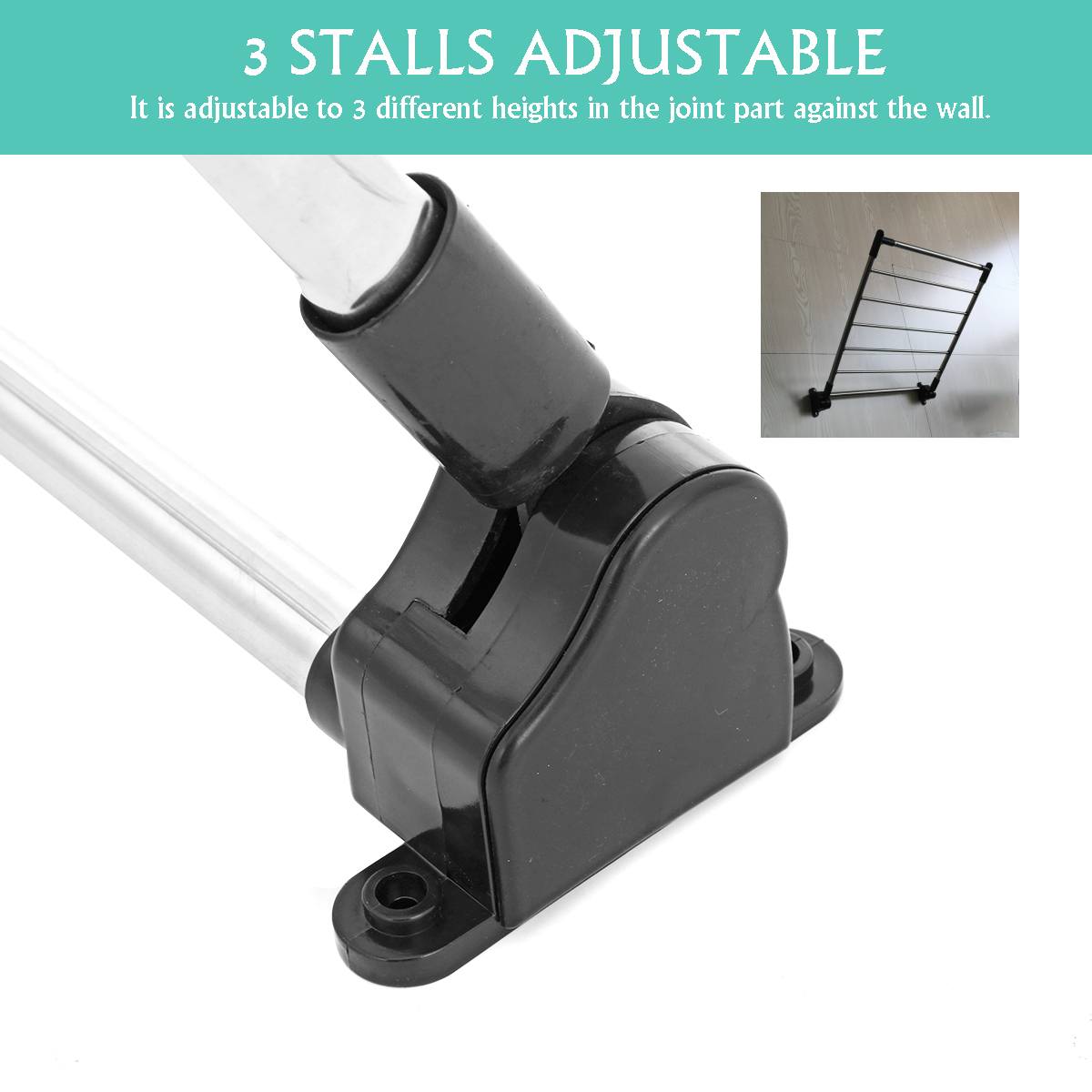 Portable Folding Clothes Hanger Stainless Steel Cloth Bathroom Drying Rack Wall Mounted Airer Towel Clothes Rail Drying Rack