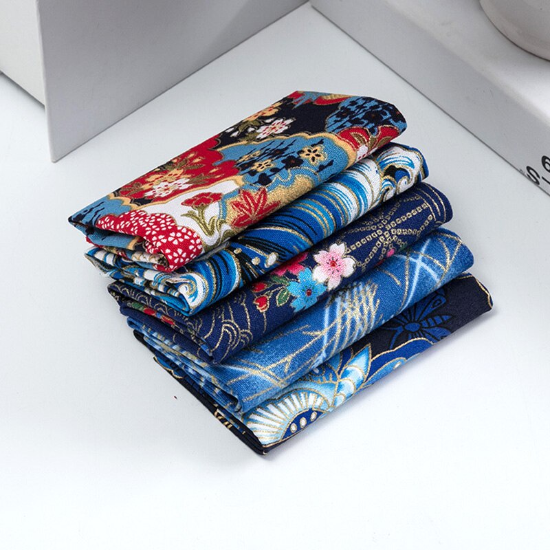 5 pçs estilo japonês tecido de pano algodão retalhos bebê acolchoado roupa costura artesanato diy material bordado acessório