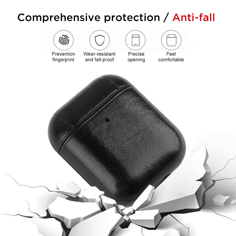 Wireless Bluetooth Earphone Case For Air pods 1 2 Charging Box Accessories For Apple Airpods Leather Case For Air Pods Coque